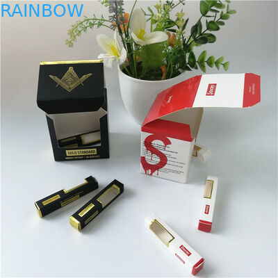 명확한 창 로고를 각인하는 포장 종이상자 뜨거운 포일은 포장 선물/화장품을 위해 인쇄했습니다