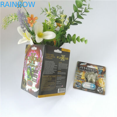 주문을 받아서 만들어진 3D 물집 팩 포장 남자 성적인 성과 증진 알약은 물집이 생깁니다