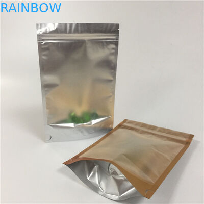 박판으로 만들어진 알루미늄 호일 Zip 자물쇠 부대는 주머니 투명한 옆 방습을 위로 서 있습니다