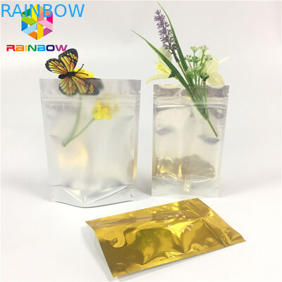 박판으로 만들어진 알루미늄 호일 Zip 자물쇠 부대는 주머니 투명한 옆 방습을 위로 서 있습니다