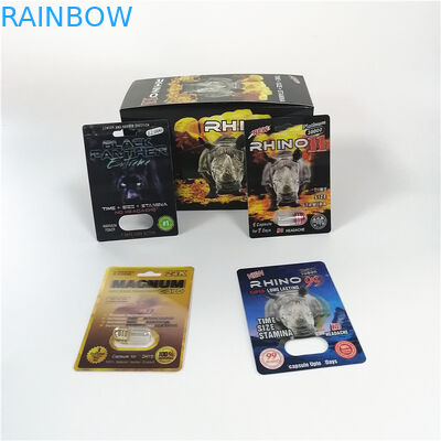 성적인 증진 알약 물집 카드 분말 성 캡슐 팩을 위한 포장 코뿔소 시리즈