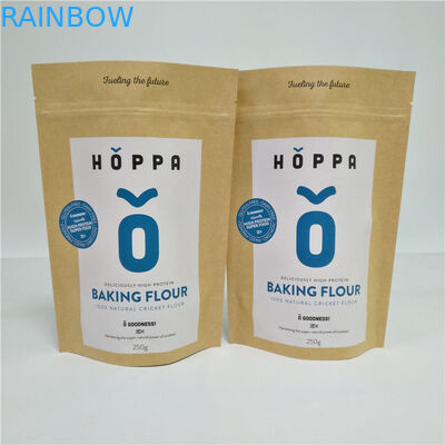 자연적인 브라운은 차에 의하여 말린 음식 견과 향미료 포장을 위한 종이 봉지 주머니를 주문을 받아서 만들었습니다