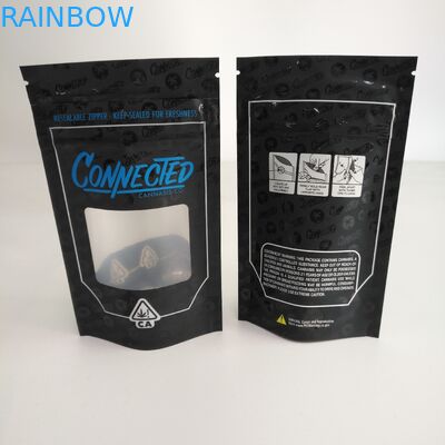 냄새 증거 Resealable 지퍼는 안쪽으로 창 알루미늄을 가진 지퍼 주머니를 위로 서 있습니다