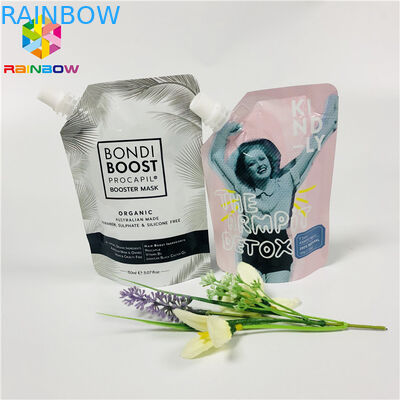 Doypack 음식 급료는 주머니 재사용할 수 있는 정화 젤 얼굴 액체 가면 패킹을 위로 서 있습니다