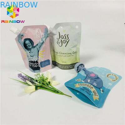 Doypack 음식 급료는 주머니 재사용할 수 있는 정화 젤 얼굴 액체 가면 패킹을 위로 서 있습니다