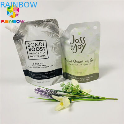 Doypack 음식 급료는 주머니 재사용할 수 있는 정화 젤 얼굴 액체 가면 패킹을 위로 서 있습니다