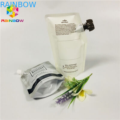 Doypack 음식 급료는 주머니 재사용할 수 있는 정화 젤 얼굴 액체 가면 패킹을 위로 서 있습니다