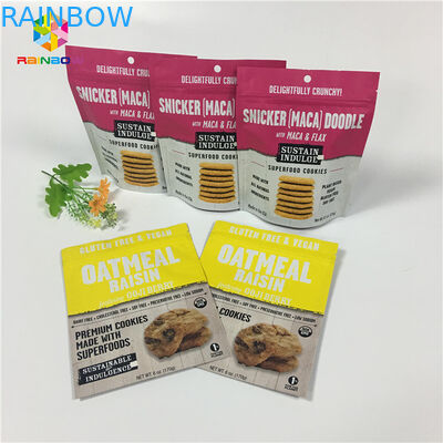 사진 요판 인쇄는 지플락 패킹 부대 바닐라 커피/우유 단백질 분말을 위로 서 있습니다