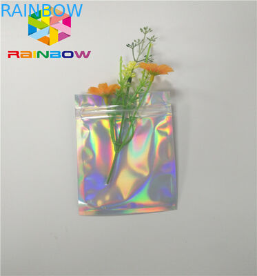 속눈섭 접착제 화장품 제품을 위한 Mylar 홀로그램 지퍼에 의하여 주문을 받아서 만들어지는 종이 봉지