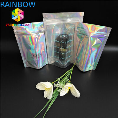 속눈섭 접착제 화장품 제품을 위한 Mylar 홀로그램 지퍼에 의하여 주문을 받아서 만들어지는 종이 봉지