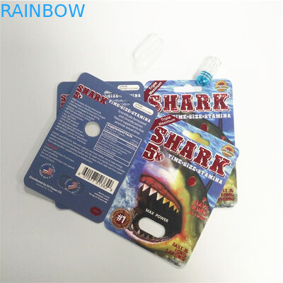 코뿔소 알약 캡슐 물집 포장 카드 전시 상자 남성 성적인 성과 증진