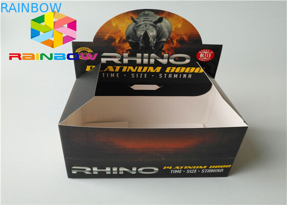 수증기 Vape E- 액체 E- 주스를 위한 재생된 서류상 물결 모양 소매 반대 전시 상자