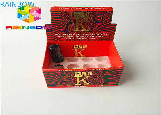 수증기 Vape E- 액체 E- 주스를 위한 재생된 서류상 물결 모양 소매 반대 전시 상자