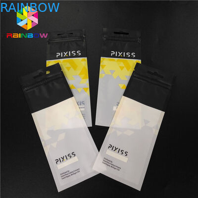 지플락 냄새 증거에 의하여 박판으로 만들어진 Mylar는 주머니 명확한 주문 인쇄 로고를 위로 서 있습니다