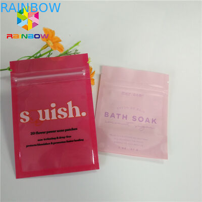 지플락 냄새 증거에 의하여 박판으로 만들어진 Mylar는 주머니 명확한 주문 인쇄 로고를 위로 서 있습니다