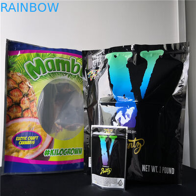 플라스틱 냄새 증거는 Resealable 주머니 꽃 Mylar 포장 부대를 위로 서 있습니다