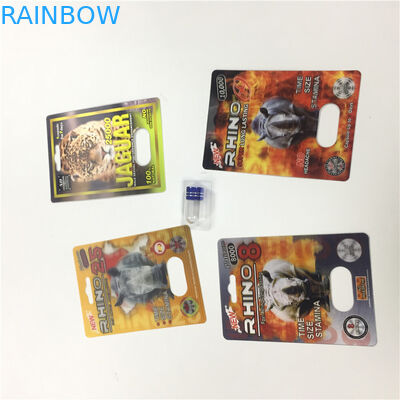 물집 캡슐 콘테이너 성적인 성과 알약 포장 카드에 의하여 주문을 받아서 만들어지는 인쇄