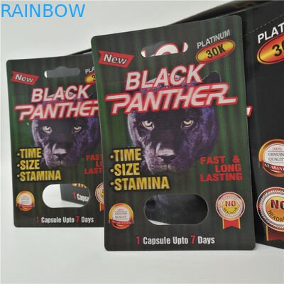 튼튼한 물집 카드 포장 Mamba/대작 25k/뻣뻣한 Rox 코뿔소 69 알약 캡슐 전시 상자