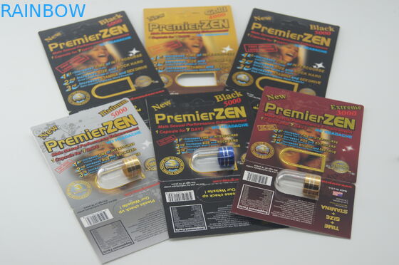 방수 플라스틱 물집 포장 코뿔소 7 5000명의 남성 증진 성적인 알약