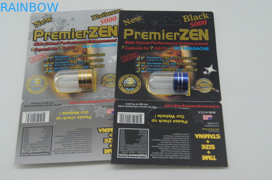 방수 플라스틱 물집 포장 코뿔소 7 5000명의 남성 증진 성적인 알약