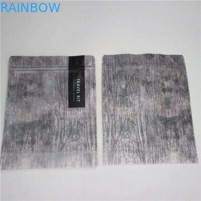 플라스틱 Zip 자물쇠 바닥 구 화장품 포장은 명확한 정면을 가진 Mylar 주머니를 위로 서 있습니다