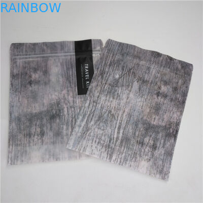 플라스틱 Zip 자물쇠 바닥 구 화장품 포장은 명확한 정면을 가진 Mylar 주머니를 위로 서 있습니다