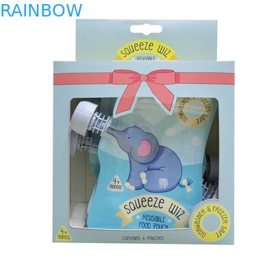 동물성 모양 액체 주둥이 주머니 포장 짜기 재사용할 수 있는 두 배 Ziplock