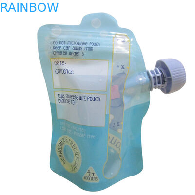 동물성 모양 액체 주둥이 주머니 포장 짜기 재사용할 수 있는 두 배 Ziplock