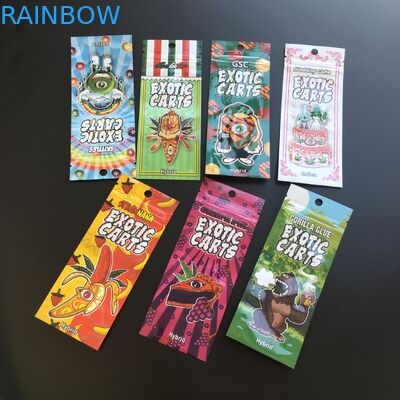 이국적인 손수레 지플락 Mylar를 포장하는 Vape 카트리지 Cbd 기름 플라스틱 주머니는 0.5ml 1ml를 자루에 넣습니다