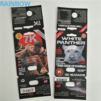 전시 상자를 가진 여성 증진 카드 주문 로고를 포장하는 7K 표범 성적인 알약