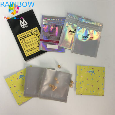 증거 열 - 수화 끝을 가진 소형 3x5 인치를 포장하는 밀봉한 화장품 정제 알약을 냄새맡으십시오