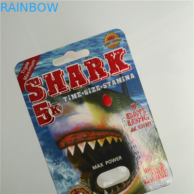 서류상 물집 카드 플라스틱 탄알을 가진 포장 남성 증진 알약 팩