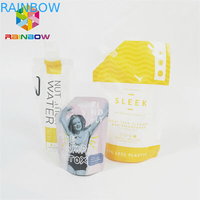 박판으로 만들어지는 광택 있는 지상 액체 음료 주스 나일론 부대를 포장하는 누출 증거 주둥이 주머니