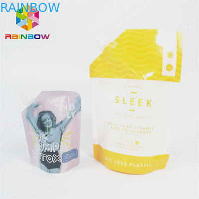 광택 있는 끝 나일론 액체는 주둥이 주머니 유아식 포장 짜기 부대를 위로 서 있습니다