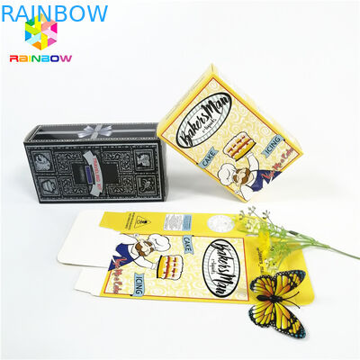 재상할 수 있는 주문 로고 디자인 상표는 선물 화장품을 위한 걸림새 구멍을 가진 UV 뜨거운 각인 서류상 카드 상자를 인쇄했습니다