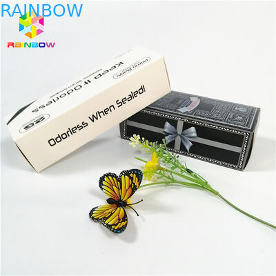 광택 있는 빛나는 뜨거운 각인 OEM 상표 로고는 종이상자 선물 화장품 속눈섭 포장 카드 상자를 인쇄했습니다