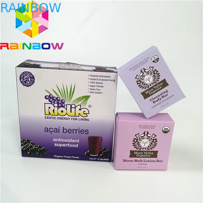 자주색 편평한 재상할 수 있는 왁스 코팅 종이 kraft 골판지 상자 플루트 마분지 우송자 상자 음식 급료 커피 차 pac