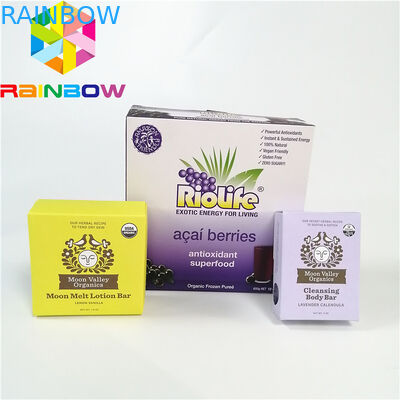 자주색 편평한 재상할 수 있는 왁스 코팅 종이 kraft 골판지 상자 플루트 마분지 우송자 상자 음식 급료 커피 차 pac