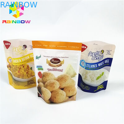 주문을 받아서 만들어진 플라스틱은 주머니, 방열 알루미늄 호일 주머니 로고를 위로 서 있습니다