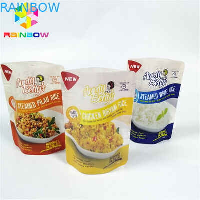 주문을 받아서 만들어진 플라스틱은 주머니, 방열 알루미늄 호일 주머니 로고를 위로 서 있습니다