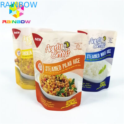 주문을 받아서 만들어진 플라스틱은 주머니, 방열 알루미늄 호일 주머니 로고를 위로 서 있습니다