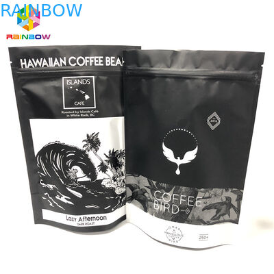 알루미늄 호일 부대, 지상 커피를 인쇄하는 사진 요판은 벨브를 가진 지퍼 부대를 위로 서 있습니다