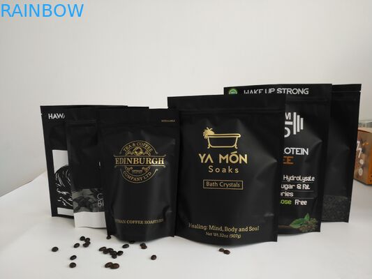 알루미늄 호일 부대, 지상 커피를 인쇄하는 사진 요판은 벨브를 가진 지퍼 부대를 위로 서 있습니다