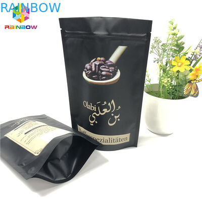 알루미늄 호일 부대, 지상 커피를 인쇄하는 사진 요판은 벨브를 가진 지퍼 부대를 위로 서 있습니다