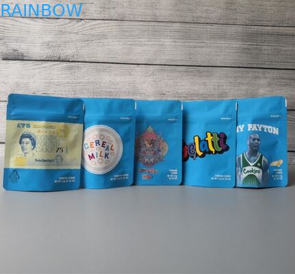 포장 냄새 증거 3.5 그램은 과자 초본 향 지퍼 잡초 부대를 위로 서 있습니다