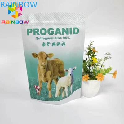 밑바닥 삼각천 알루미늄 호일 주머니, Resealable 동물 먹이 부대를 포장하는 개밥