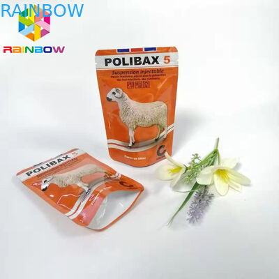 밑바닥 삼각천 알루미늄 호일 주머니, Resealable 동물 먹이 부대를 포장하는 개밥