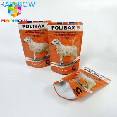 밑바닥 삼각천 알루미늄 호일 주머니, Resealable 동물 먹이 부대를 포장하는 개밥