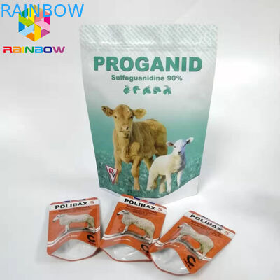 플라스틱 포일 주머니 창을 가진 포장 동물 먹이 부대 지퍼 정상을 위로 서 있으십시오