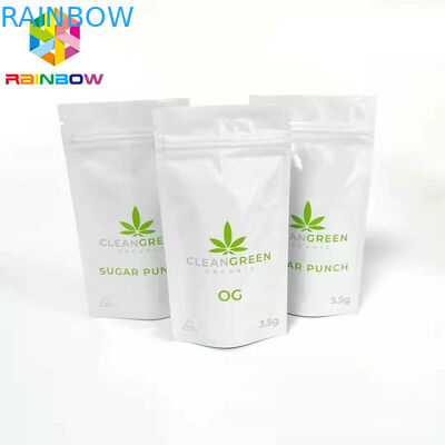 알루미늄 호일 Resealable 포장 부대 광택 있는 인쇄 플라스틱 Zip 자물쇠